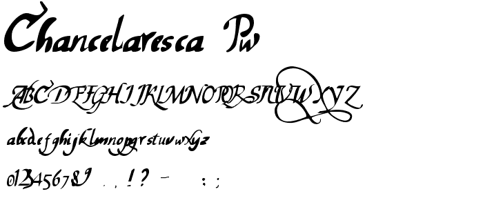 chancelaresca pw font